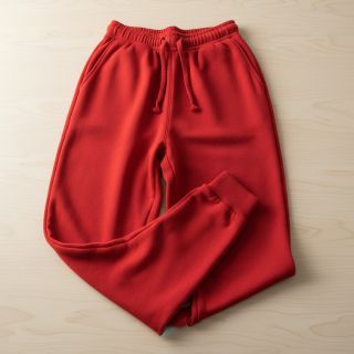 Szabadidő anyag fésült JOGGING red