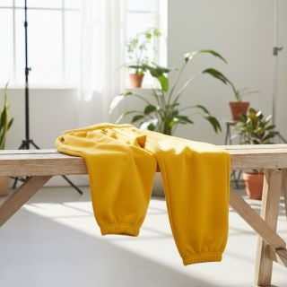 Szabadidő anyag fésült JOGGING yellow