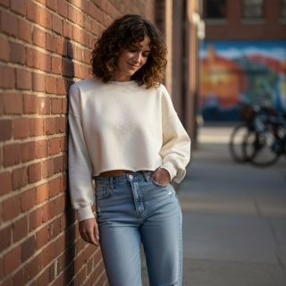 Szabadidő anyag fésült JOGGING white