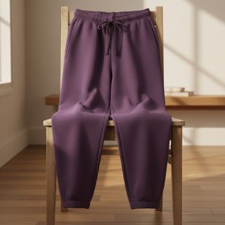 Szabadidő anyag fésült JOGGING dark purple