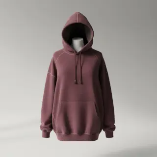 Szabadidő anyag fésült JOGGING aubergine melange