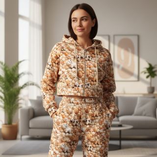 Szabadidő anyag Cutie pies design B digital print