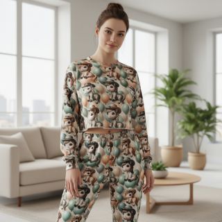 Szabadidő anyag Happy horse design B digital print