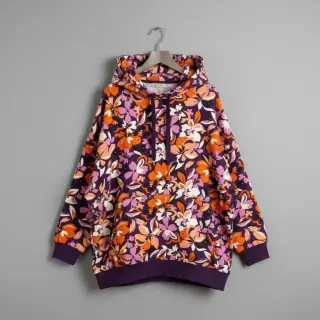 Szabadidő anyag Bright flowers design purple ochre