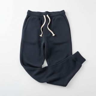 Szabadidő anyag fésült JOGGING navy melange