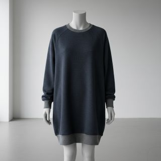 Szabadidő anyag fésült JOGGING navy melange