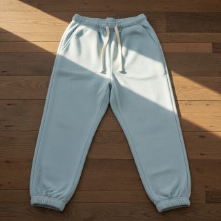 Szabadidő anyag fésült JOGGING soft blue