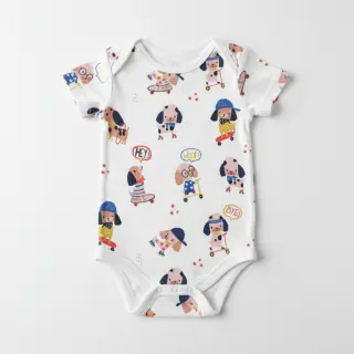 Jersey Dogs white digital print