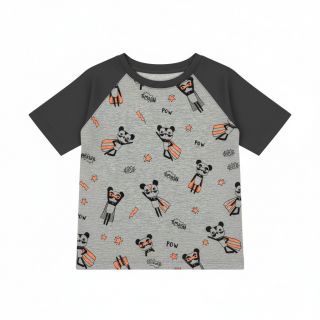 Jersey NEON Super heroes light grey melange