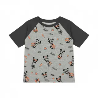 Jersey NEON Super heroes light grey melange