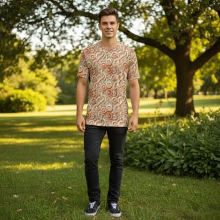 Jersey VISCOSE Unity orange digital print