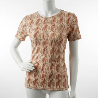 Jersey VISCOSE Structure beige digital print