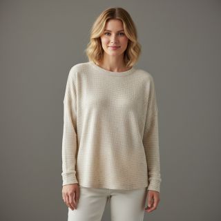 Jersey lenvászonnal WAFFLE SIMPLY NATURAL