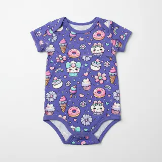 Jersey Sweet food lavender digital print
