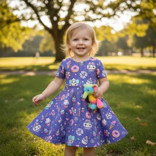 Jersey Sweet food lavender digital print