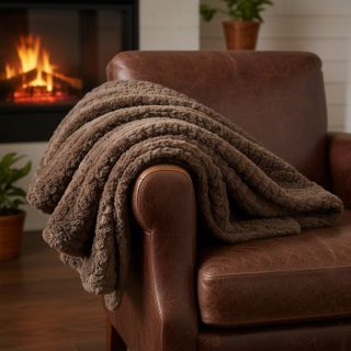 Műszőrme Curly mocha