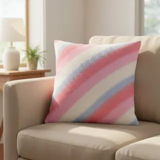 Műszőrme Rainbow diagonal stripe