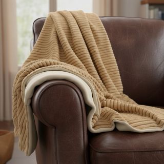 Műszőrme Shadow stripes bronze