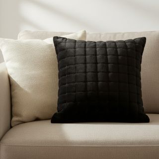 Műszőrme Block black