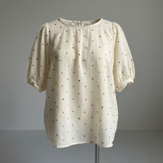 Viszkóz lenvászonnal FOIL Hearts ecru