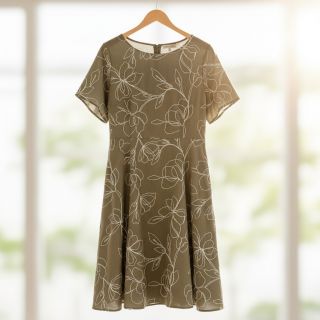 Viszkóz lenvászonnal EMBROIDERY Flower Danielle pickle