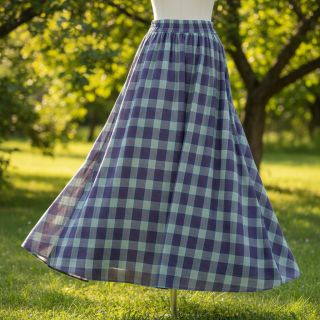 Viszkóz lenvászonnal YARN DYED Square green