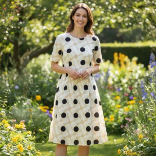 Viszkóz lenvászonnal Waxflower design B digital print