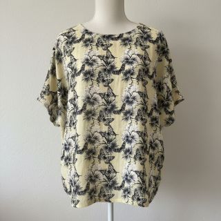 Viszkóz lenvászonnal Hibiscus digital print