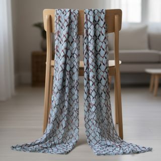 Viszkóz lenvászonnal Ivy Diamonds design A digital print