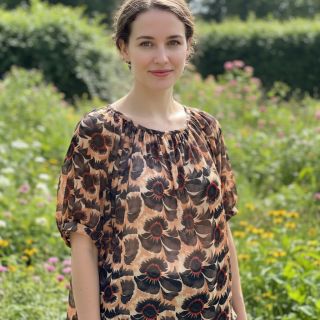 Viszkóz lenvászonnal Sunlower design B digital print