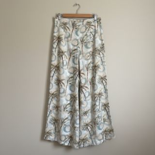 Viszkóz lenvászonnal Palm tree digital print