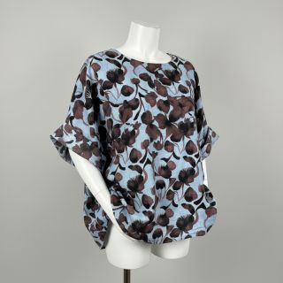 Viszkóz lenvászonnal Lotus design A digital print