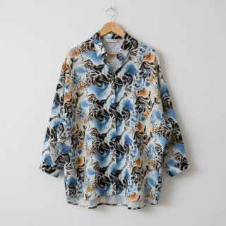 Viszkóz lenvászonnal Paint chaos design A digital print