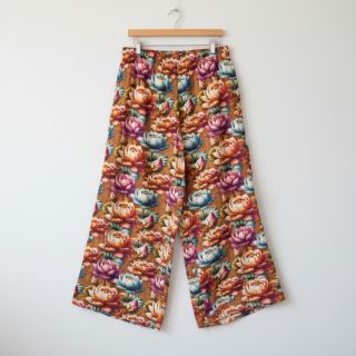 Viszkóz lenvászonnal Marigold design C digital print