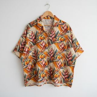 Viszkóz lenvászonnal Marigold design A digital print