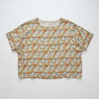 Viszkóz lenvászonnal CREPE Flowers yellow digital print