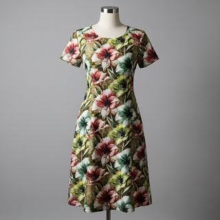 Viszkóz lenvászonnal Azalea design C digital print