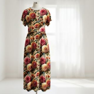 Viszkóz lenvászonnal Rosalie design A digital print