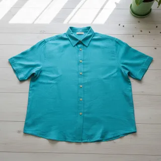 Viszkóz lenvászonnal PREMIUM ocean blue