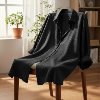 Viszkóz lenvászonnal PREMIUM black