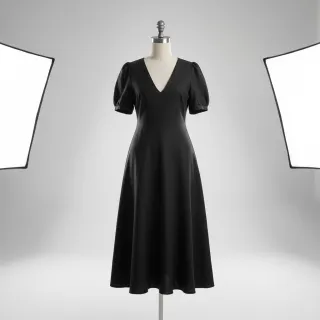 Viszkóz lenvászonnal PREMIUM black