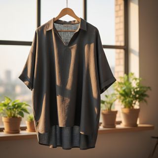 Viszkóz lenvászonnal PREMIUM dark grey