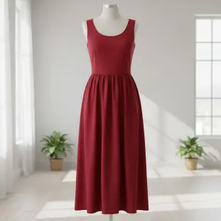 Viszkóz lenvászonnal PREMIUM dark red