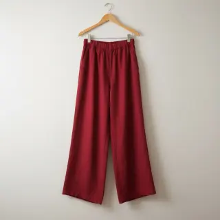 Viszkóz lenvászonnal PREMIUM dark red