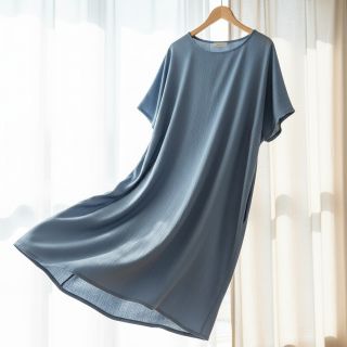 Viszkóz lenvászonnal CRINCLE blue shadow