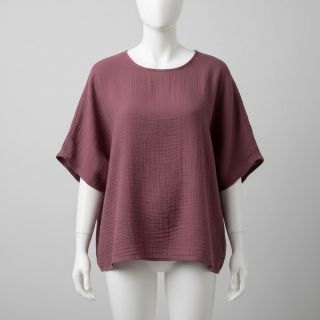 Viszkóz lenvászonnal CRINCLE mulberry