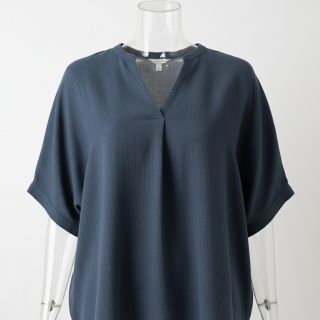 Viszkóz lenvászonnal CRINCLE navy