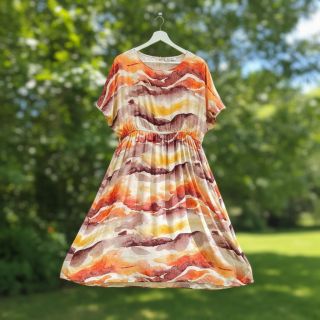 Viszkóz SATIN Chloe red digital print