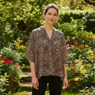 Viszkóz SATIN Animal skin digital print