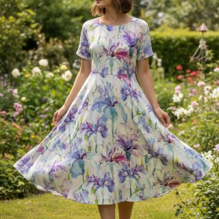 Viszkóz RADIANCE Flower Tara digital print